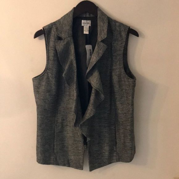CHICO’S Ruffle Karissa Vest Jacket - Picture 3 of 7